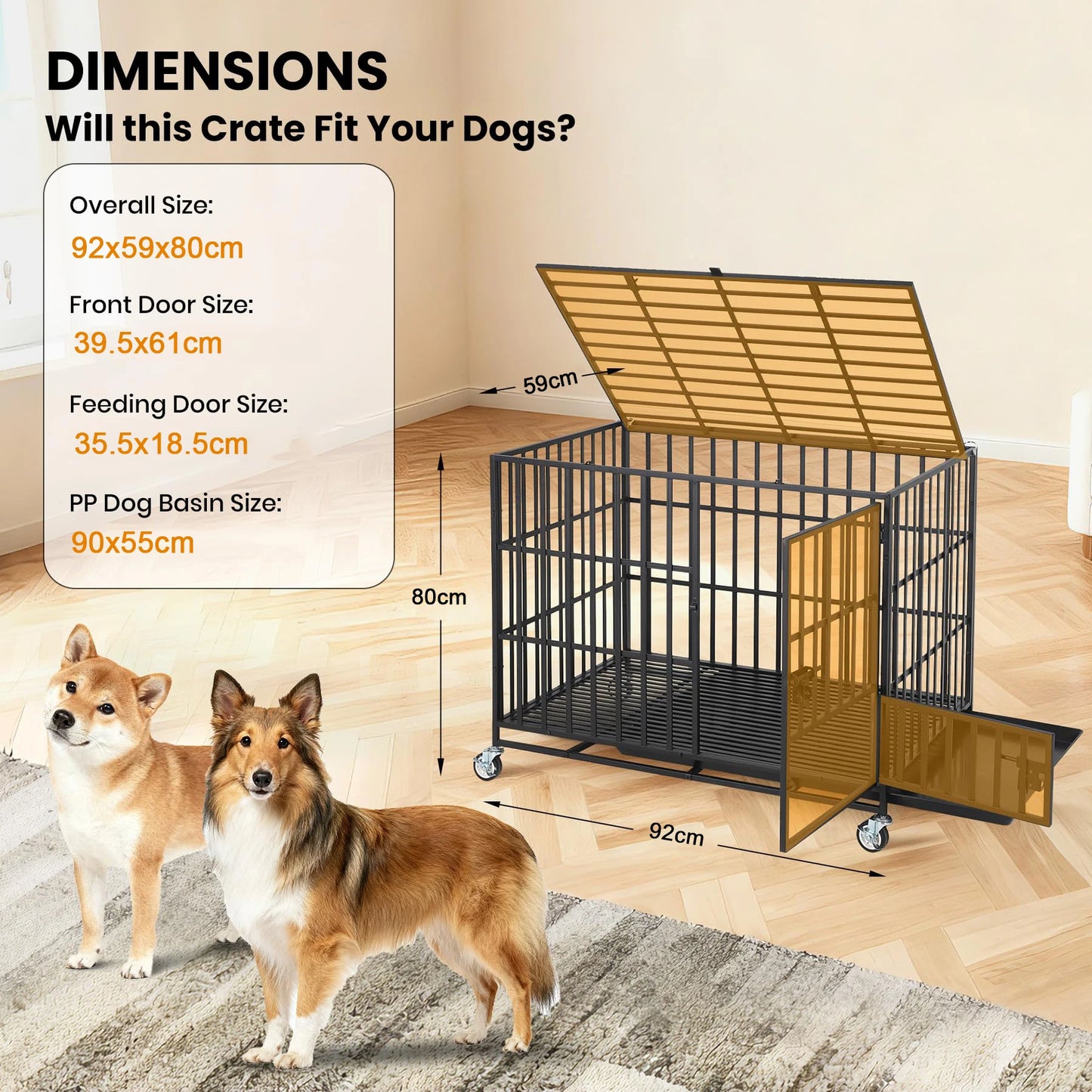 Medium to Large Steel Dog Crate