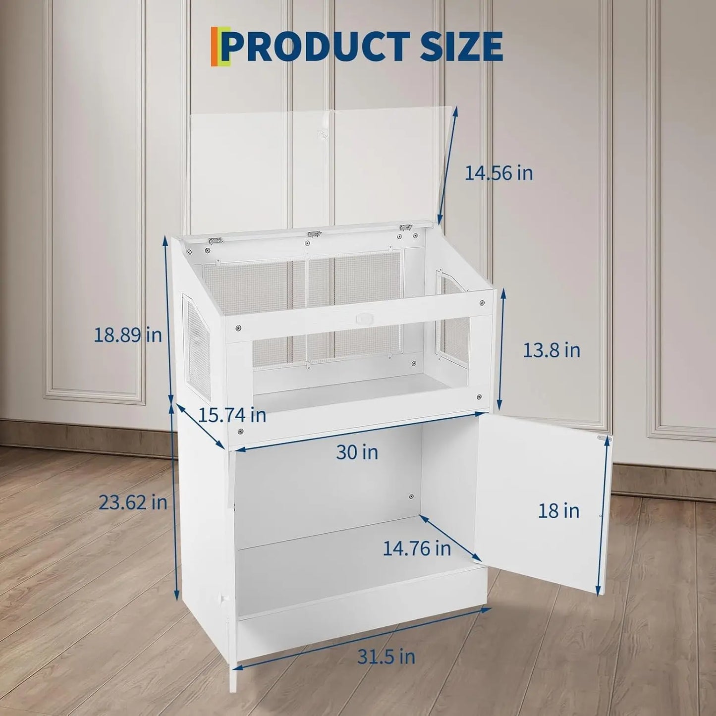 Large Pet Habitat For Hamster, Guinea Pig, Rat, Hedgehog, Gerbil, or Small Rabbit.