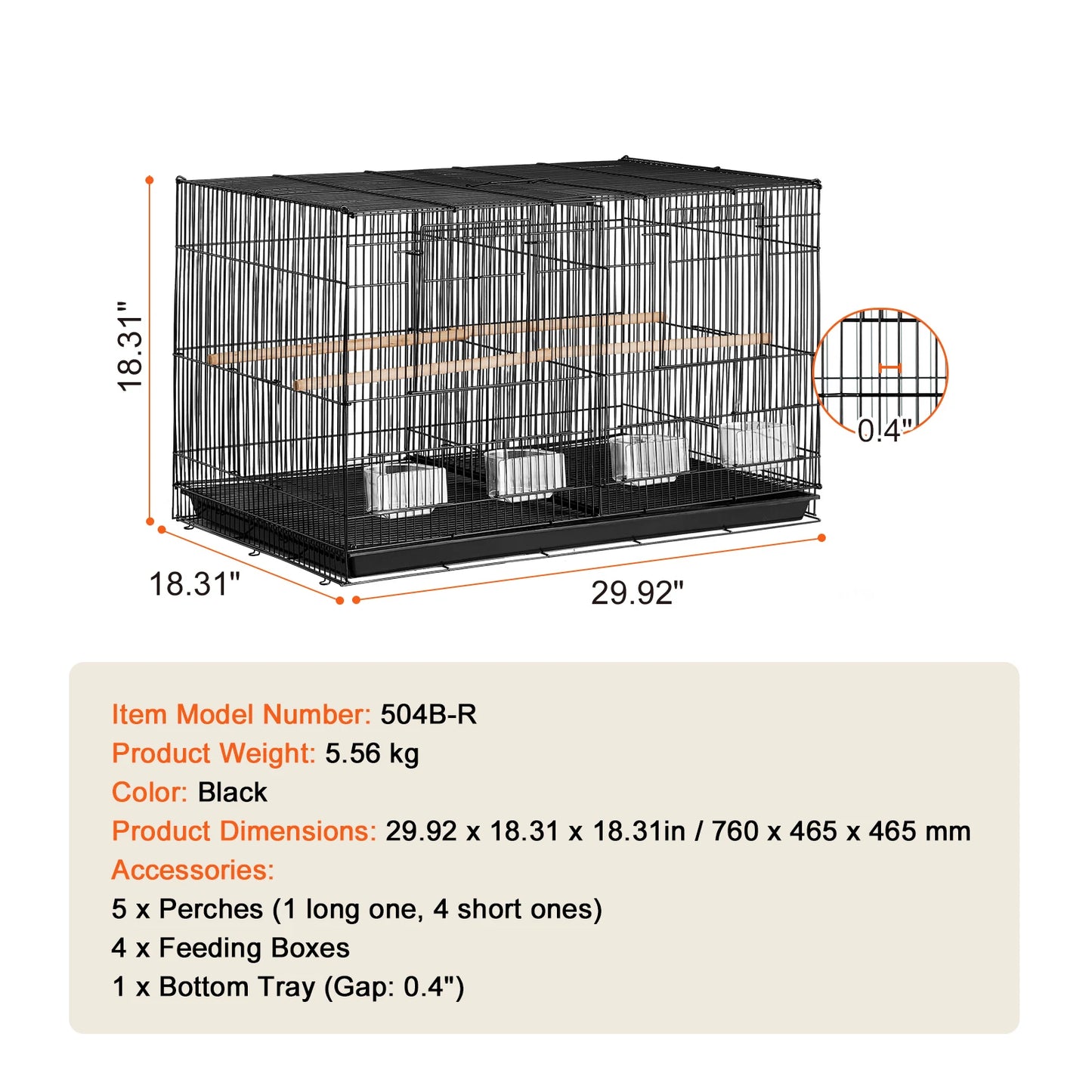 Bird and Small Animal Cages suitable for in-cage flight.