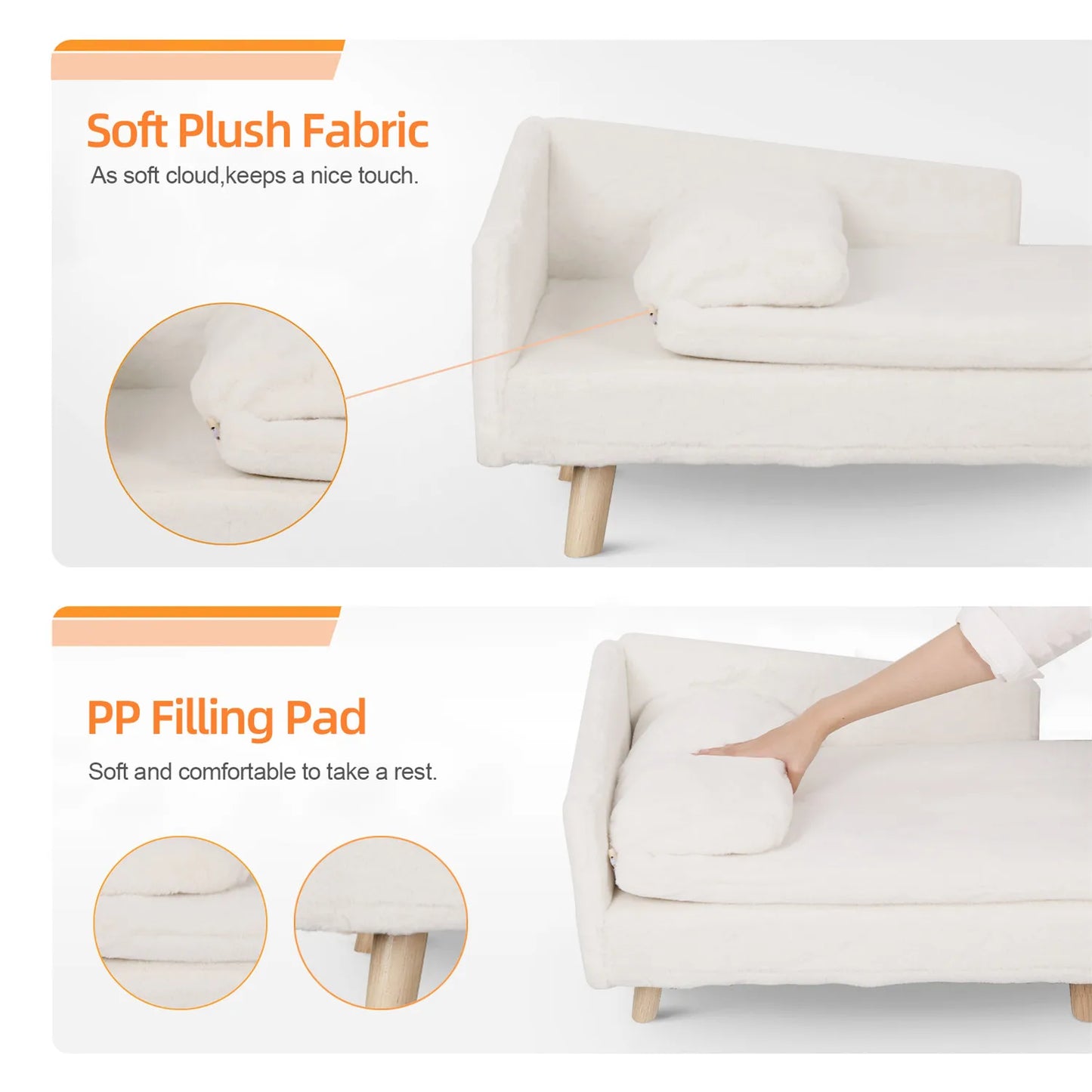 Won't your cat or dog look adorable on this small pet sofa bed?
