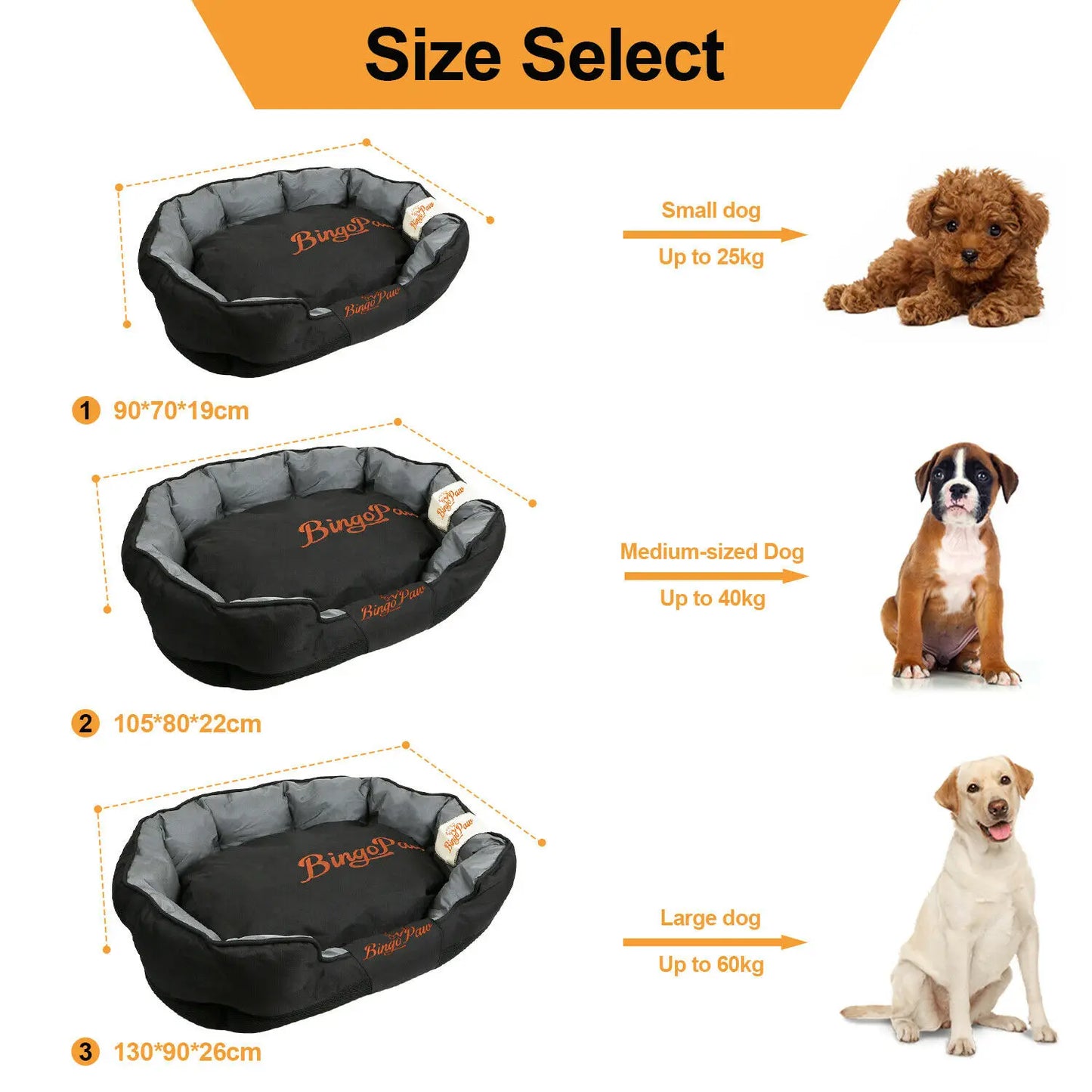 Medium to XXL Extra Large Orthopedic Dog Bed