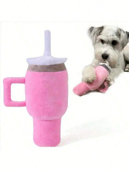 Tumbler Shaped Plush Dog Toy