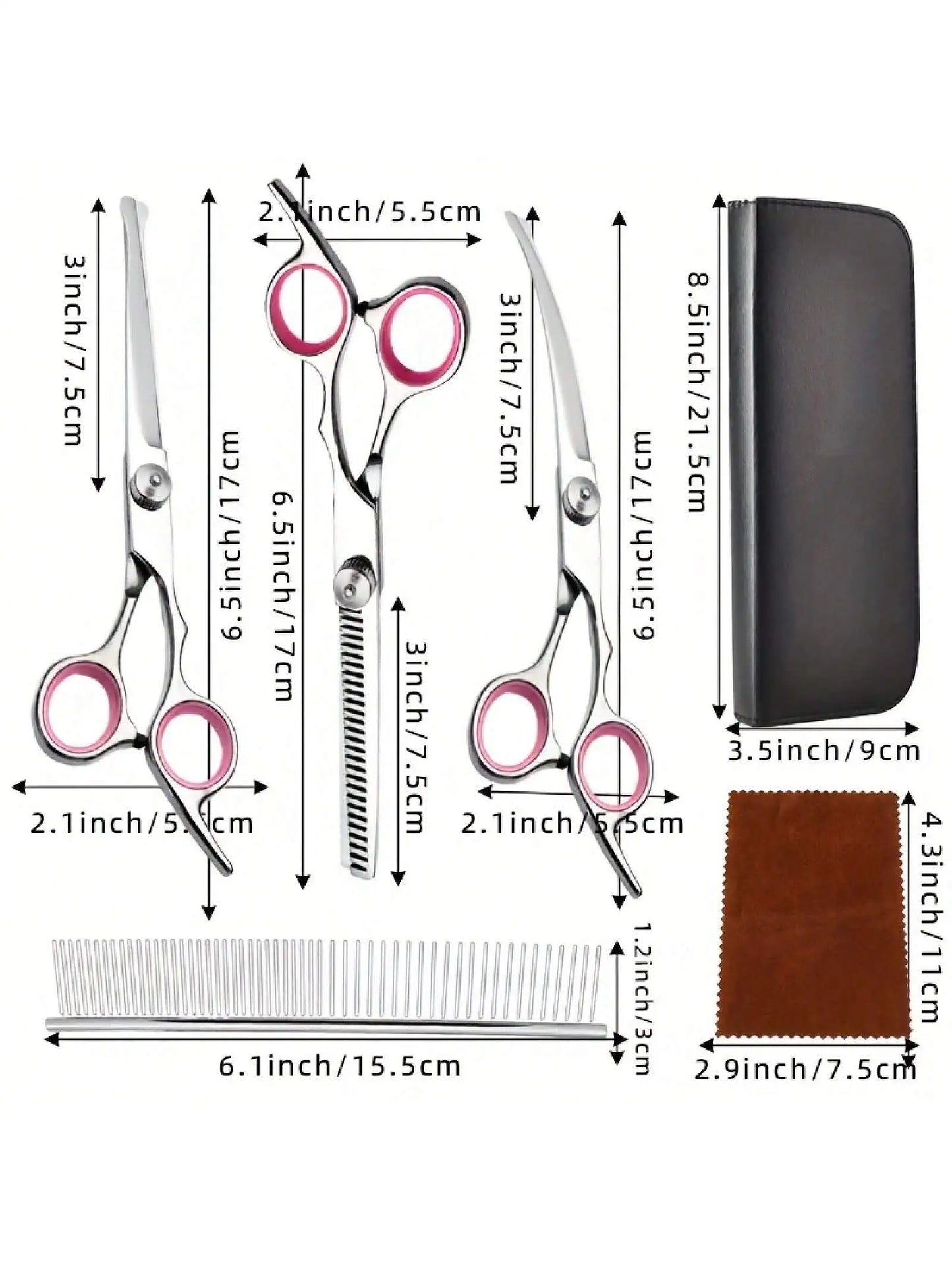 5-piece Professional Pet Scissors Set