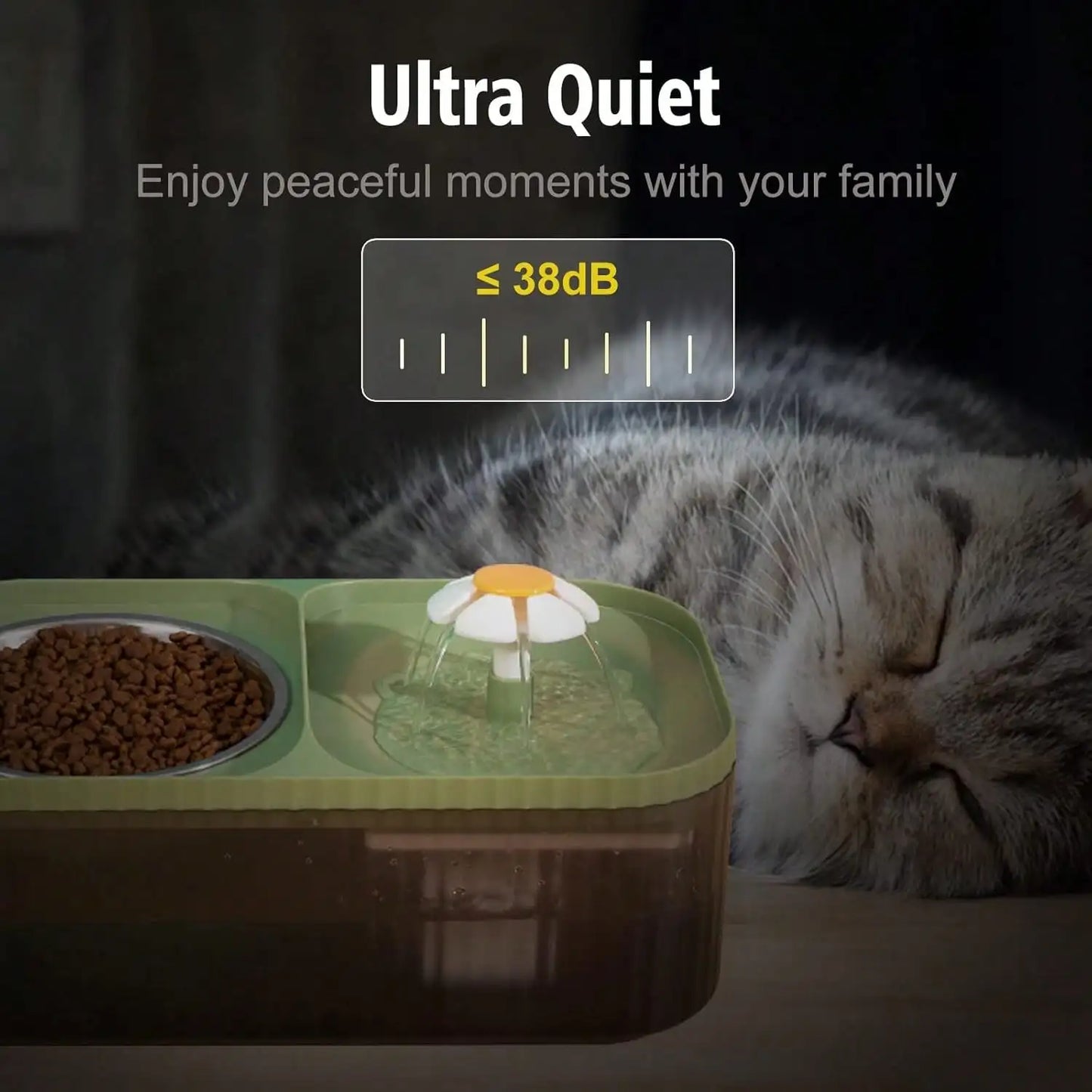 Pets' Stainless Steel Fountain Water /Feeding Bowl