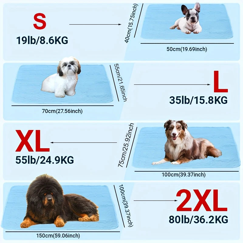Summer Pet Cooling Mat  Small, Medium, and Large Cats & Dogs