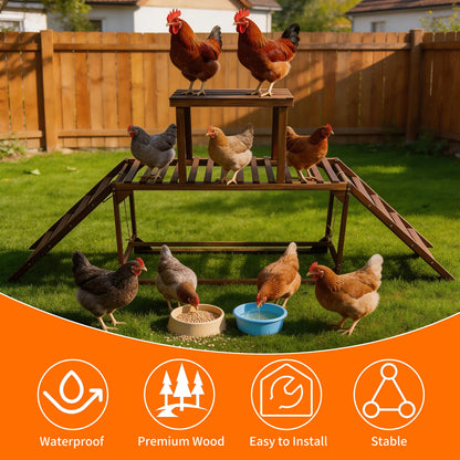 Chicken Roosting Bar With Ladder