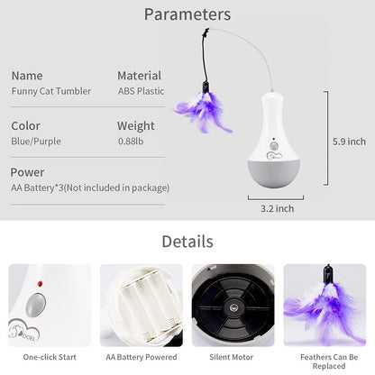 No matter if you call it 'Interactive Cat Toy', 'Funny Feather Kitten Teaser,' or 'Indoor Automatic Feather  Cat Toy'...one word says  it all...FUN!
