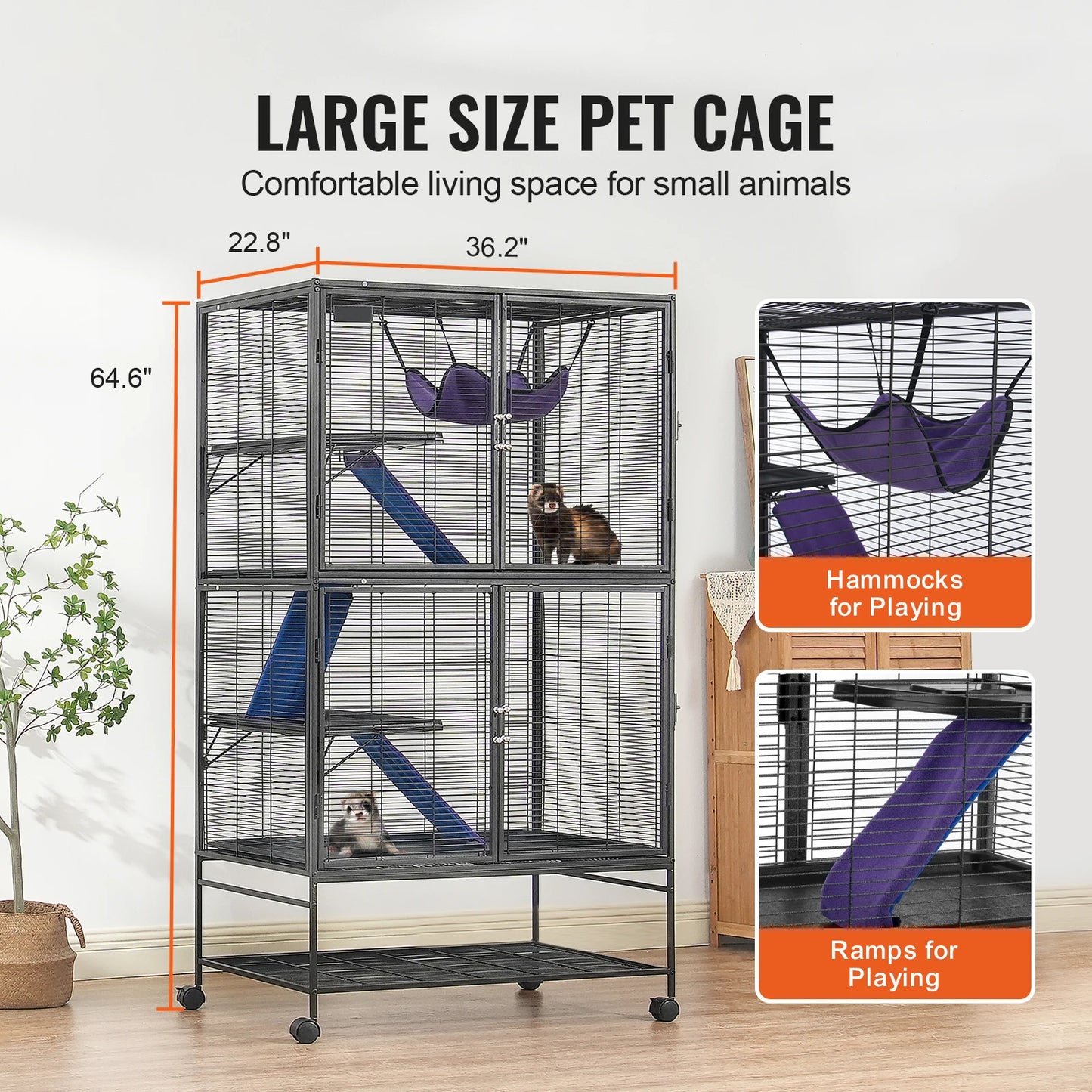 Multi-Level Animal Cage