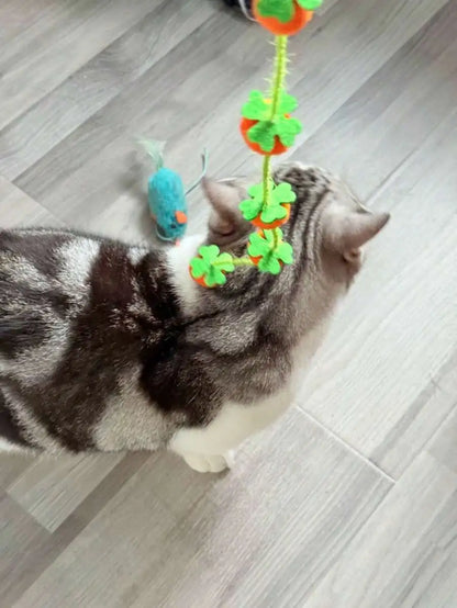 Your cat and you will surely enjoy interactive play with these colorful plush cat teaser wands with bells.  Check it out...which one of you gets more excited...you or the cat?