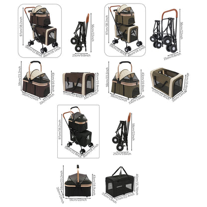 3-in-1 Multifunctional Pet Stroller