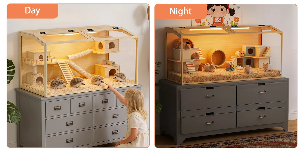 Ever wonder how your small animal friends would behave in such an interesting habitat as this one?  Granny thinks it would be interesting indeed to watch those favorite critters in their newfound home.  Why not give yourself