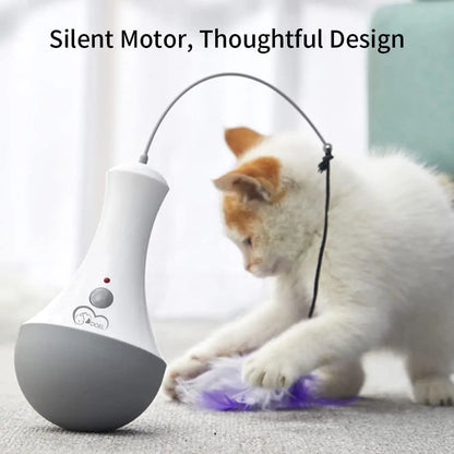 No matter if you call it 'Interactive Cat Toy', 'Funny Feather Kitten Teaser,' or 'Indoor Automatic Feather  Cat Toy'...one word says  it all...FUN!