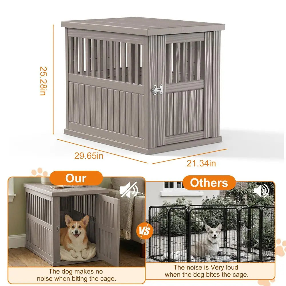 Your Small to medium dog will think they're in their own hidey-hole made just for them!  Set up next to your bed at night it'll be such a delight for them to be kenneled close by you.