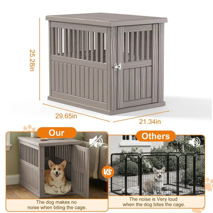 Your Small to medium dog will think they're in their own hidey-hole made just for them!  Set up next to your bed at night it'll be such a delight for them to be kenneled close by you.