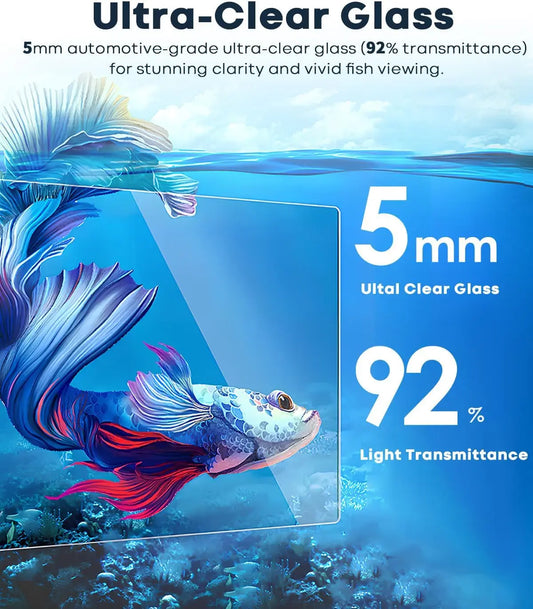 10 Gallon Glass Aquarium Kit with Accessories
