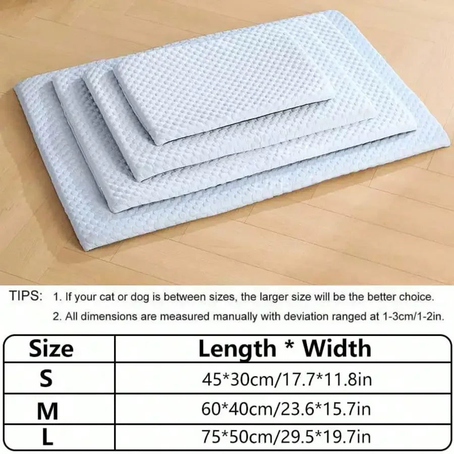 When those dog days of summer hit, your pets are as miserable as you a e.  They can't sweat so they need a little extra help.  This cooling mat is just the ticket whether your pet is canine or feline.  Granny says they all de