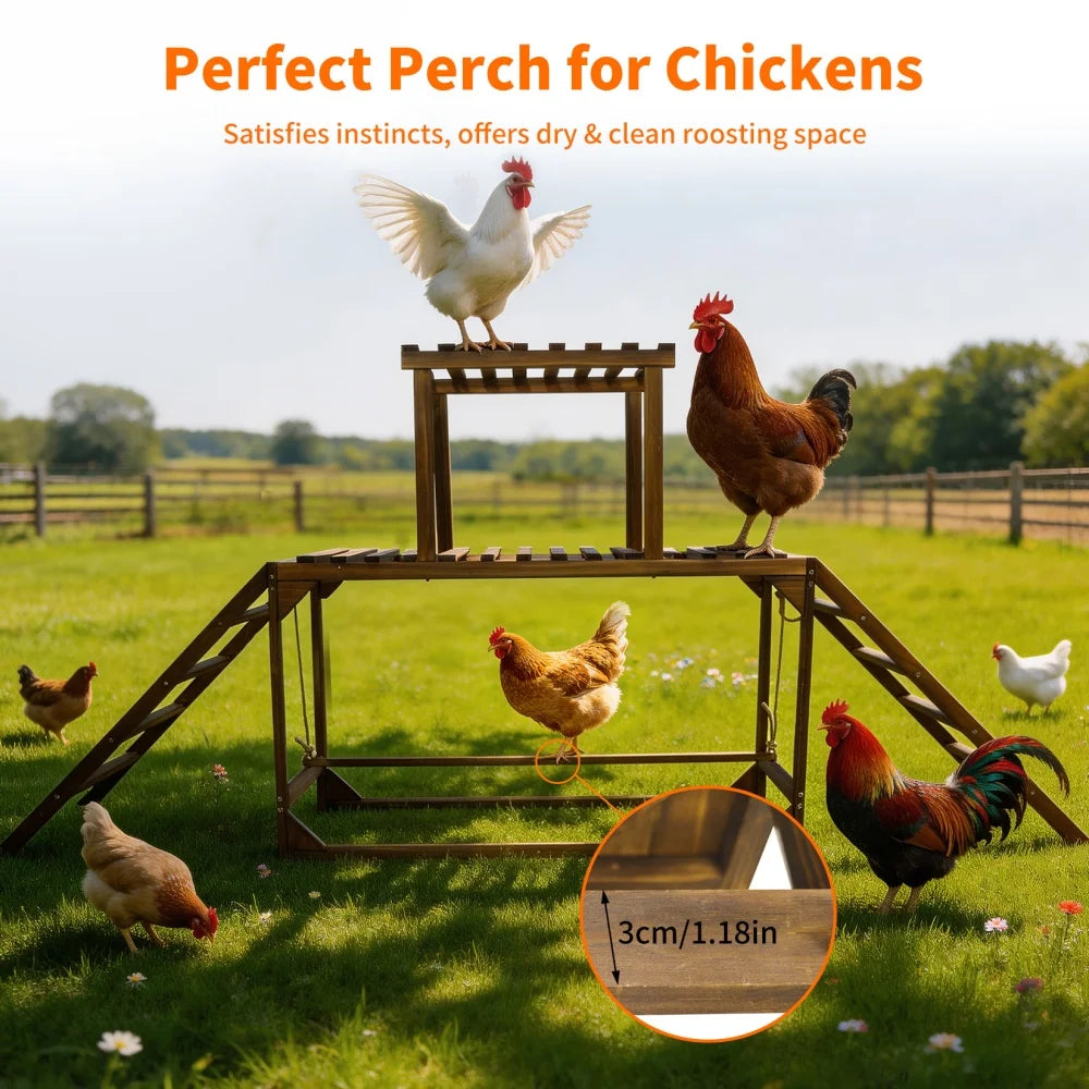 Chicken Roosting Bar With Ladder