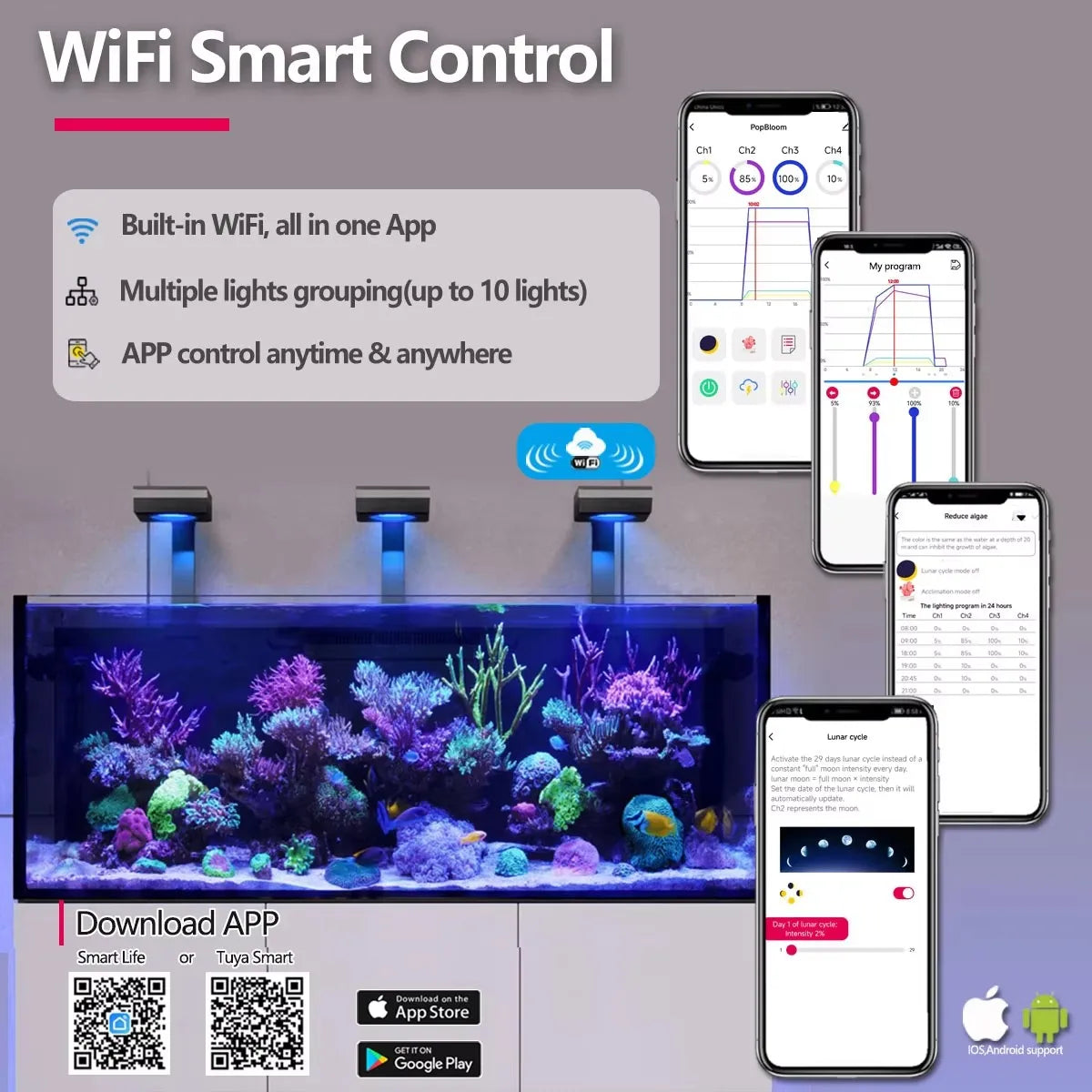 WiFi Reef Aquarium Lights
