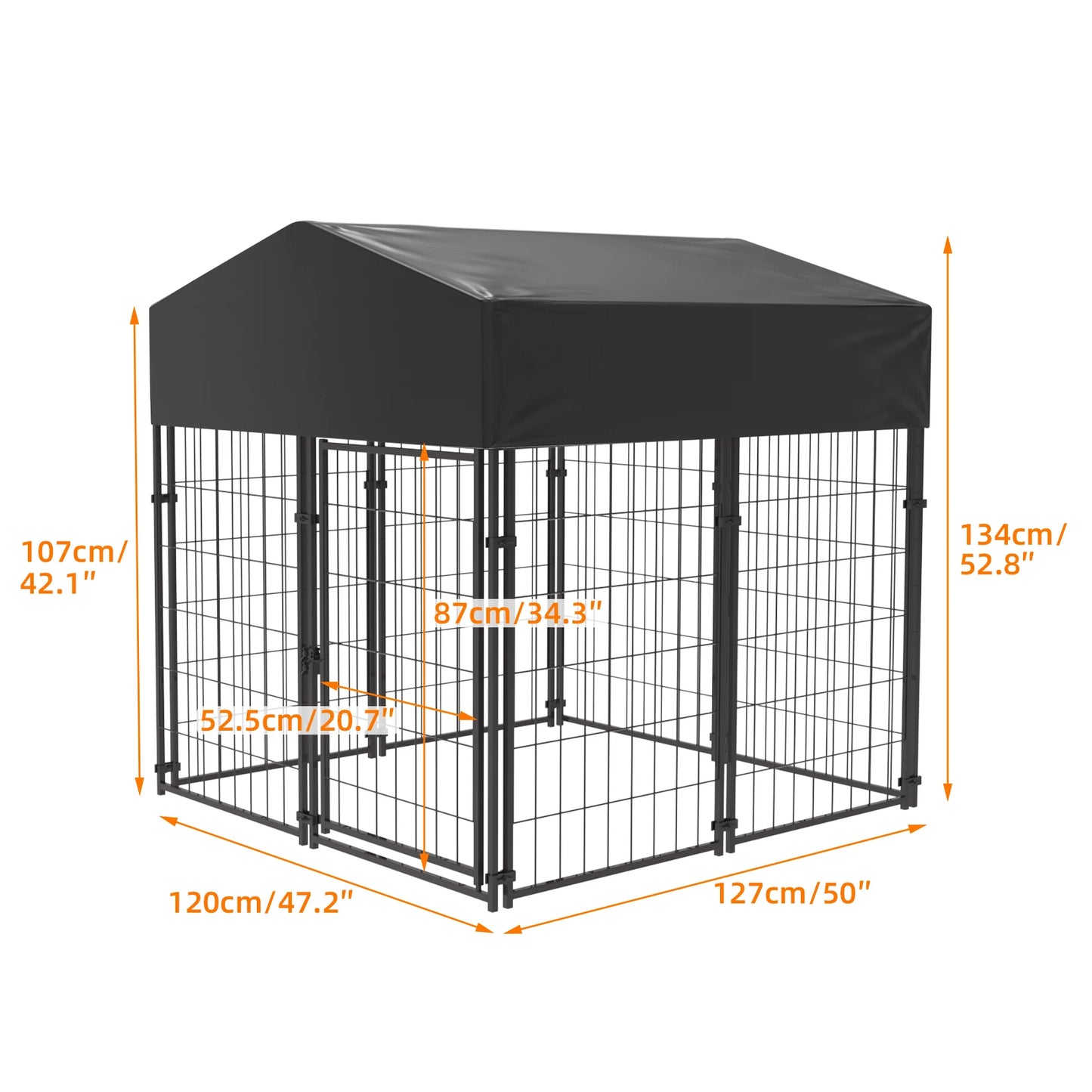 Outdoor Pet Run Enclosure With Roof  Helps Protect Your Beloved  Pet's Safety, Comfort, Happiness and Health. This safe enclosure comes in L, S, and XS sizes so you have a choice.