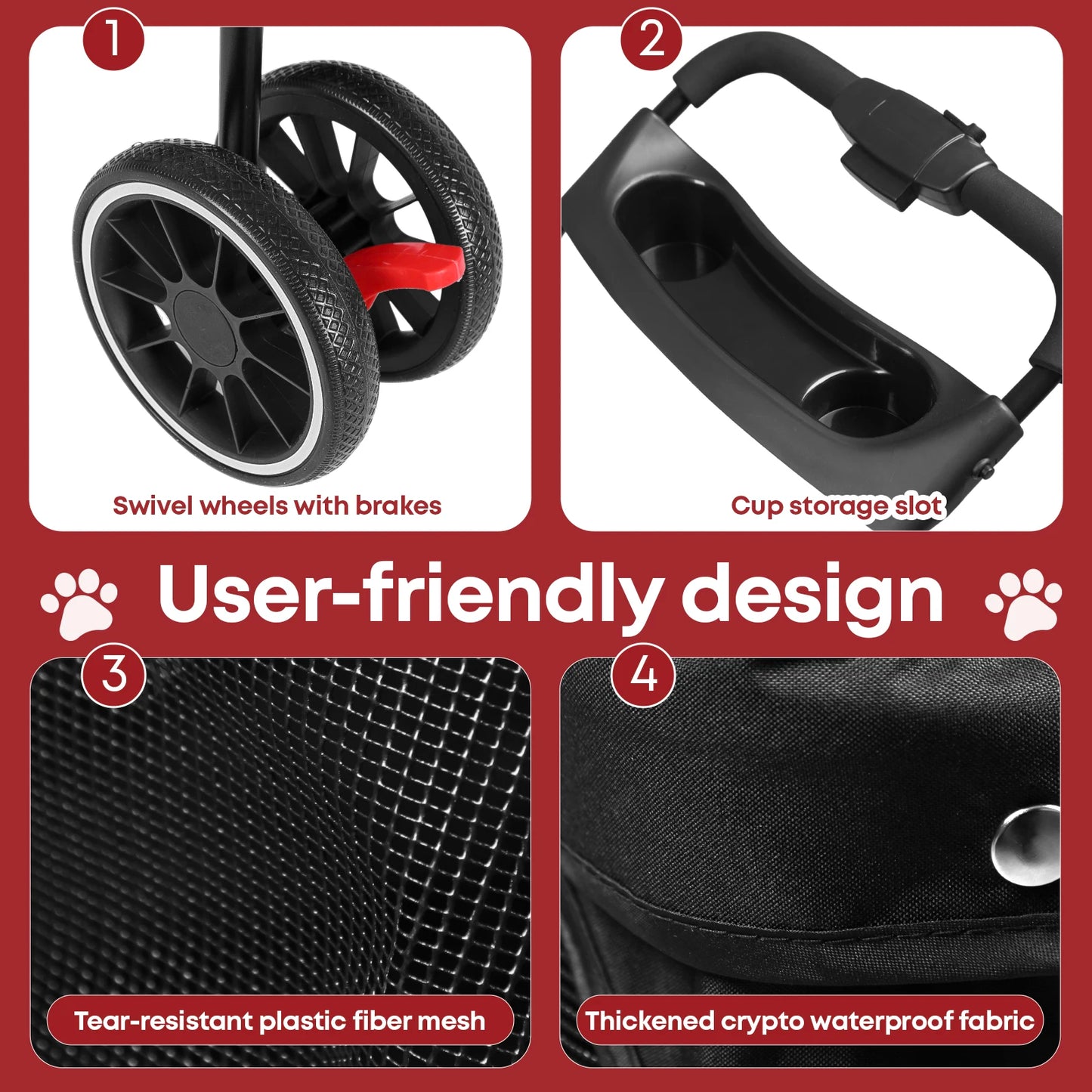 Combination Carrier/Stroller For Small to Medium Pets