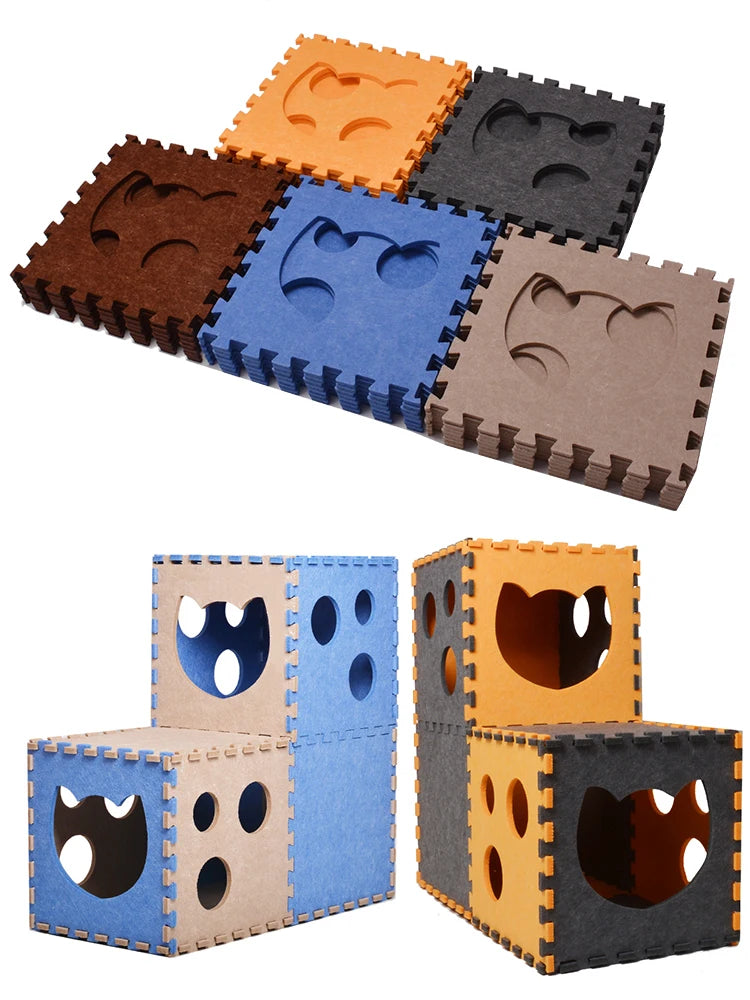 Collapsible Felt Tube Cat House