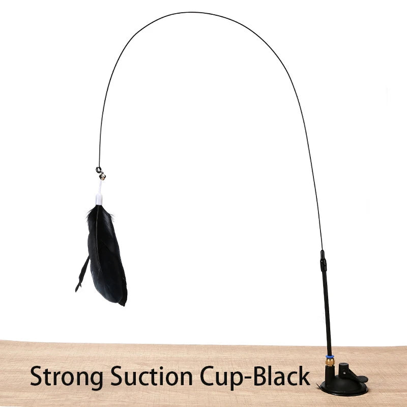 Watch the antics your cat exhibits with this feather toy!  Strong suction cup allows hands free play.