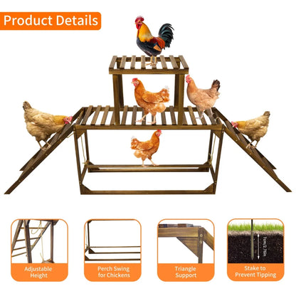 Chicken Roosting Bar With Ladder