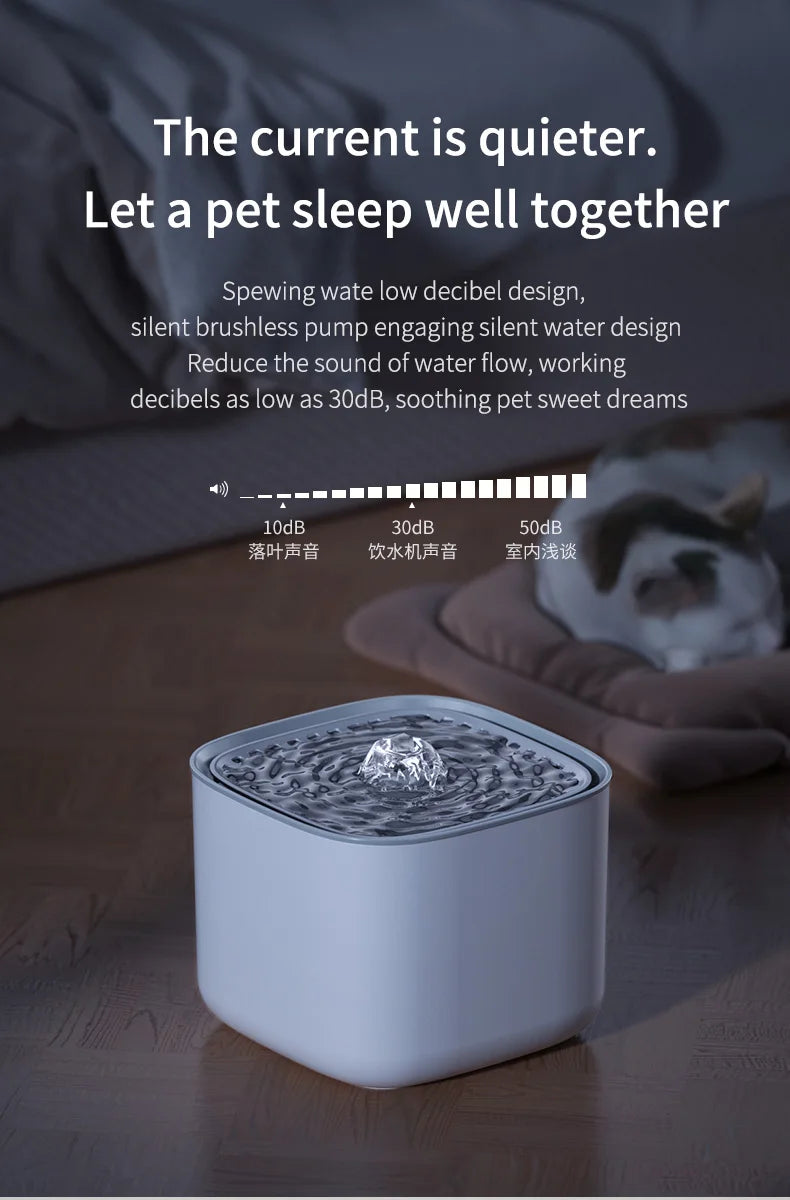 3L Electric Filtering Water Fountain for Pets