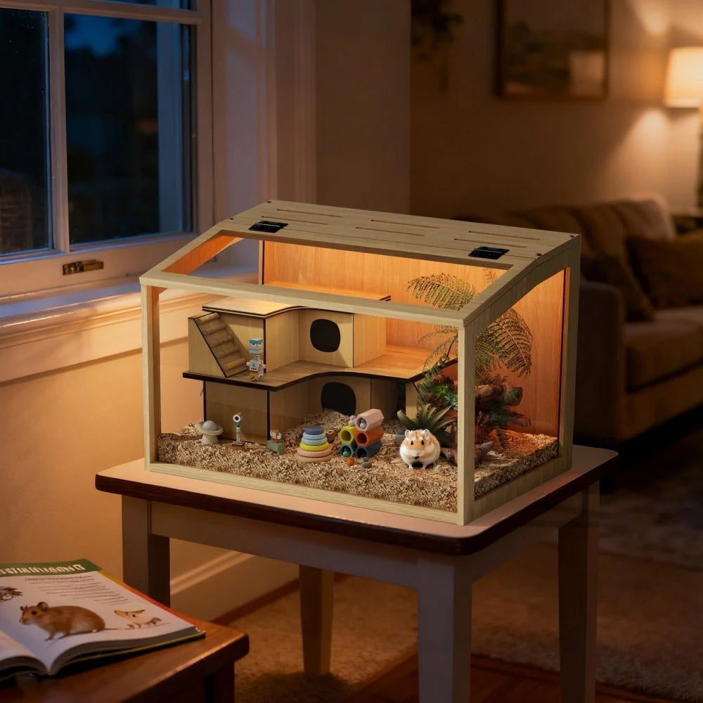 Ever wonder how your small animal friends would behave in such an interesting habitat as this one?  Granny thinks it would be interesting indeed to watch those favorite critters in their newfound home.  Why not give yourself