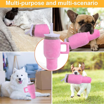 Tumbler Shaped Plush Dog Toy