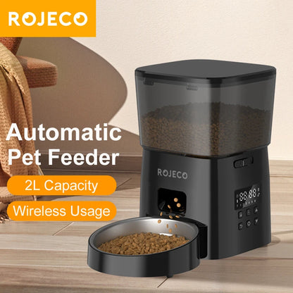 ROJECO Pet Smart Button Version Kibble Dispenser