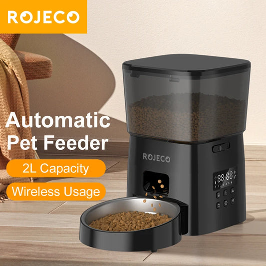 ROJECO Pet Smart Button Version Kibble Dispenser