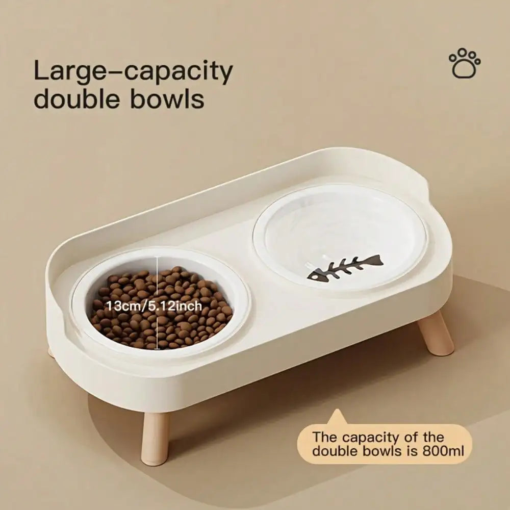 Elevated Double Bowl for Water and Food