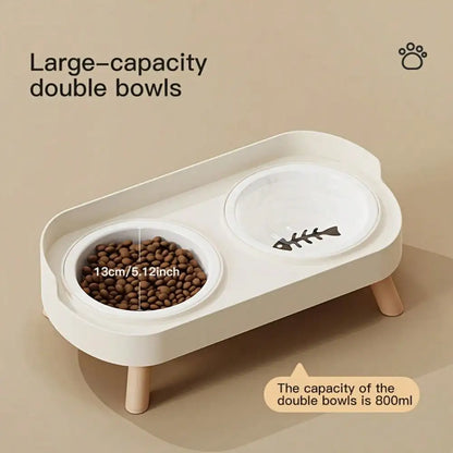 Elevated Double Bowl for Water and Food