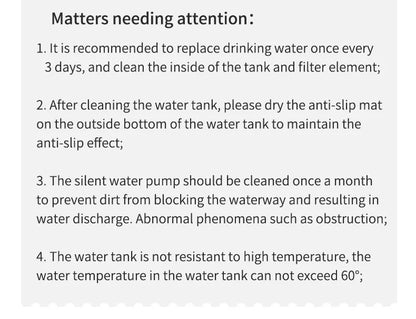 3L Electric Filtering Water Fountain for Pets