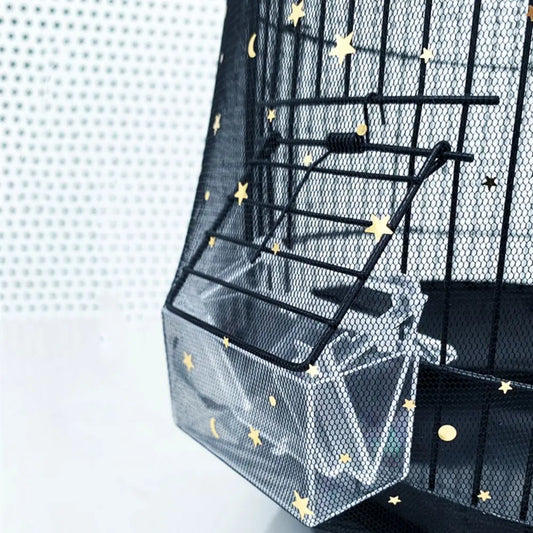 Nylon Mesh Seed Guard Bird Cage Cover