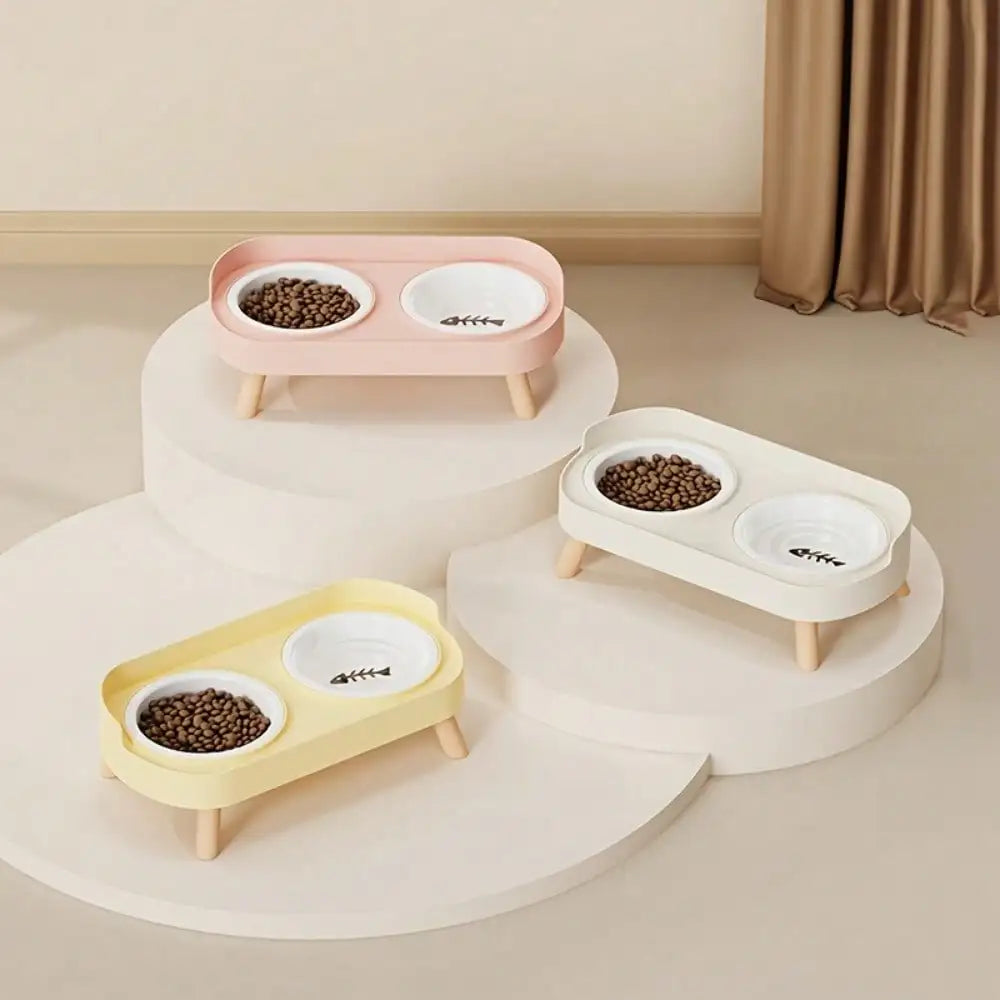 Elevated Double Bowl for Water and Food