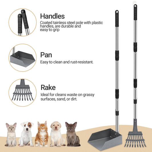 I know this has to be your and my favorite type of exercise!  Wielding the ever popular dog Pooper Scooper.  This little doozy comes with both a pick up tray and a rake.  Talk about the best of the best!