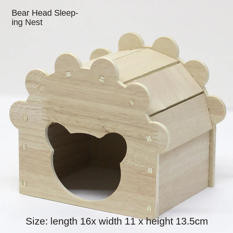 Various Wooden Small Animal Habitats and Accessories