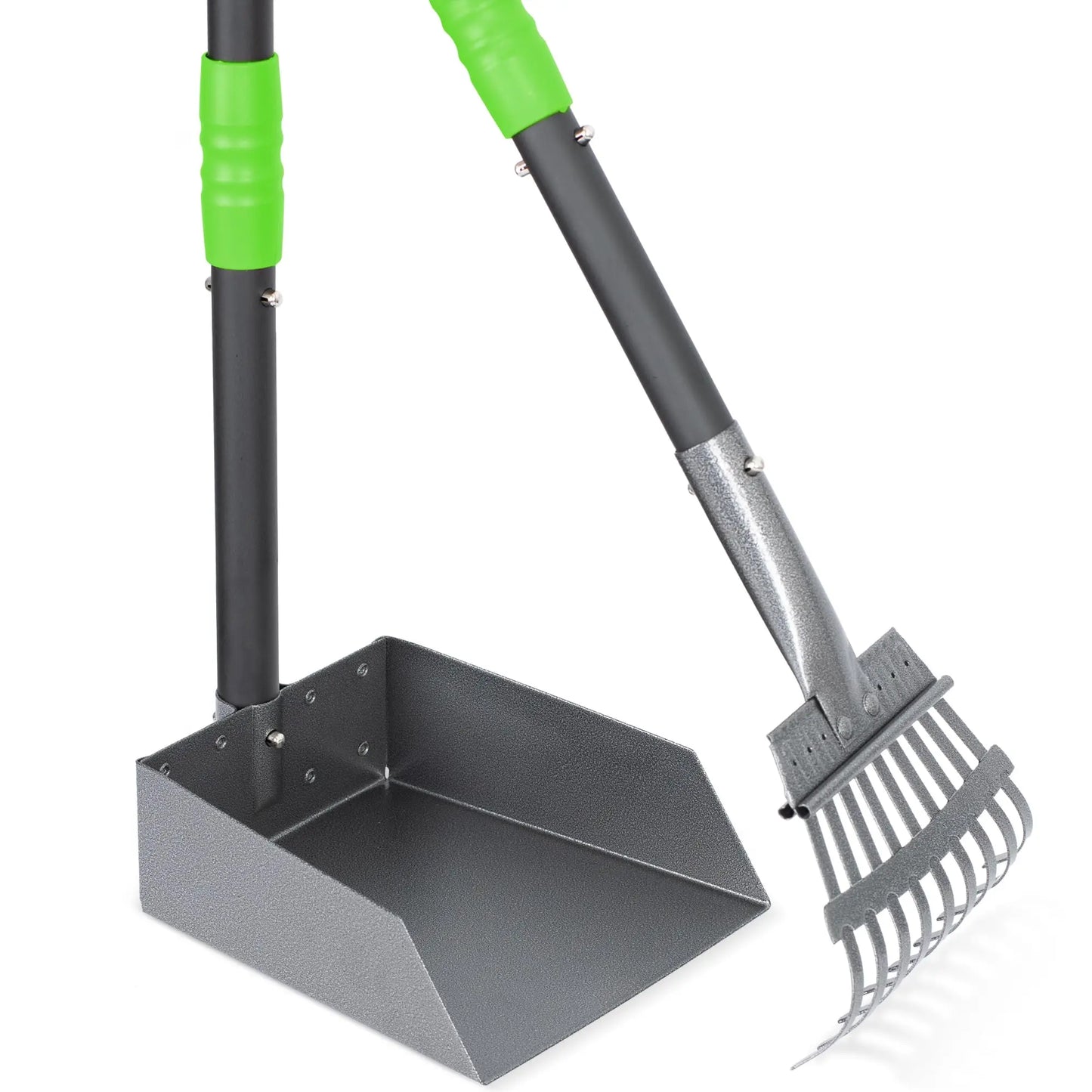 I know this has to be your and my favorite type of exercise!  Wielding the ever popular dog Pooper Scooper.  This little doozy comes with both a pick up tray and a rake.  Talk about the best of the best!