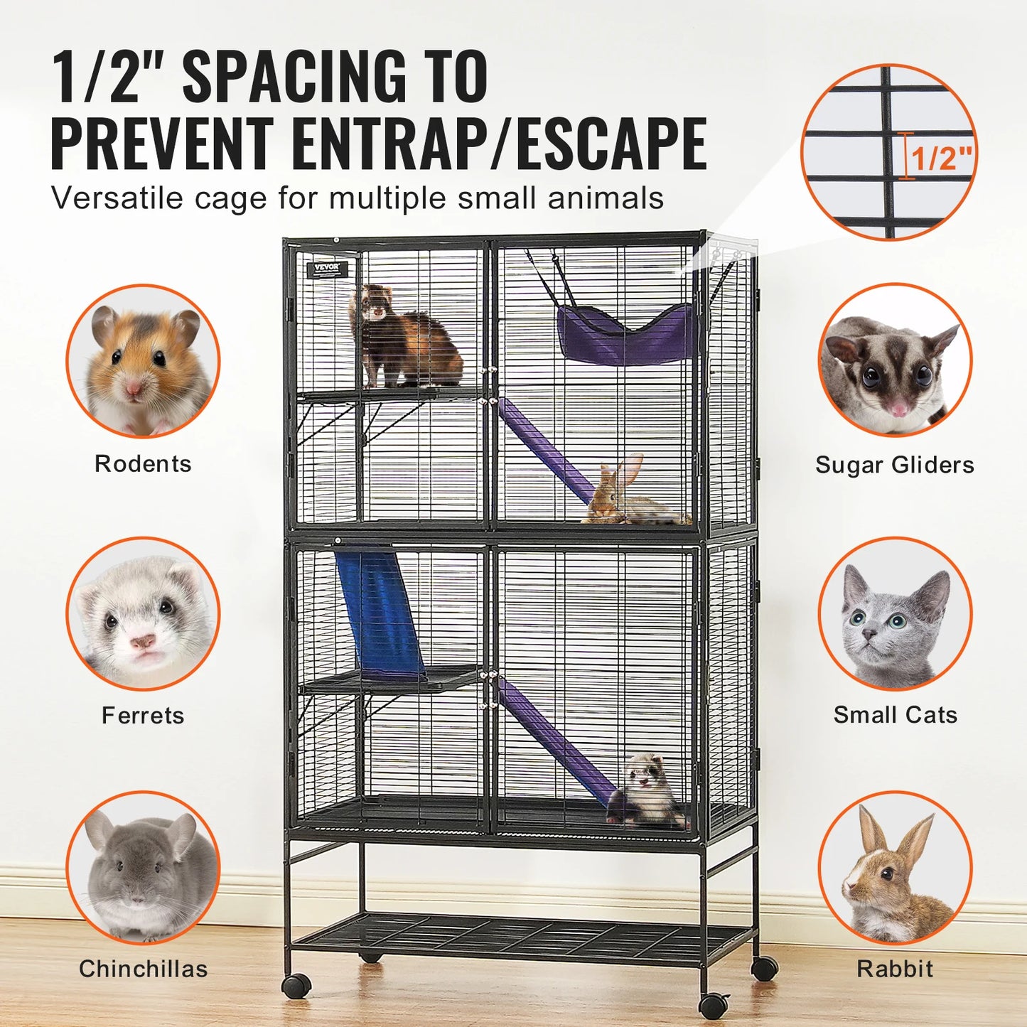 Multi-Level Animal Cage