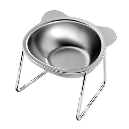 Stainless Steel Elevated/Tilted Pet Bowl