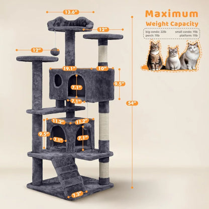 Multi-Level Cat Tower for Indoor Cats