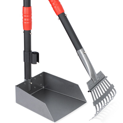 I know this has to be your and my favorite type of exercise!  Wielding the ever popular dog Pooper Scooper.  This little doozy comes with both a pick up tray and a rake.  Talk about the best of the best!