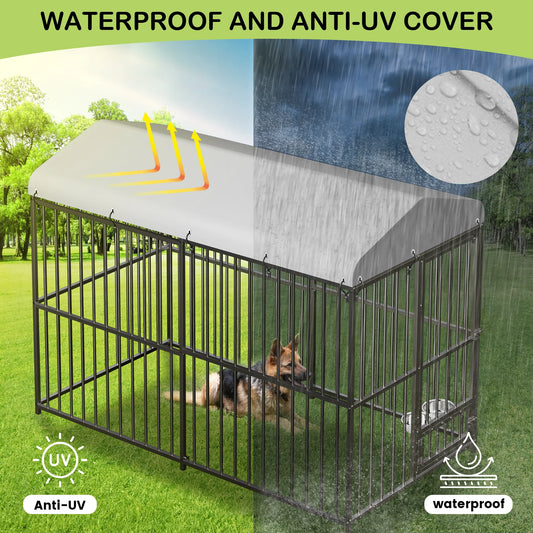 Heavy Duty Galvanized Metal Dog Kennel