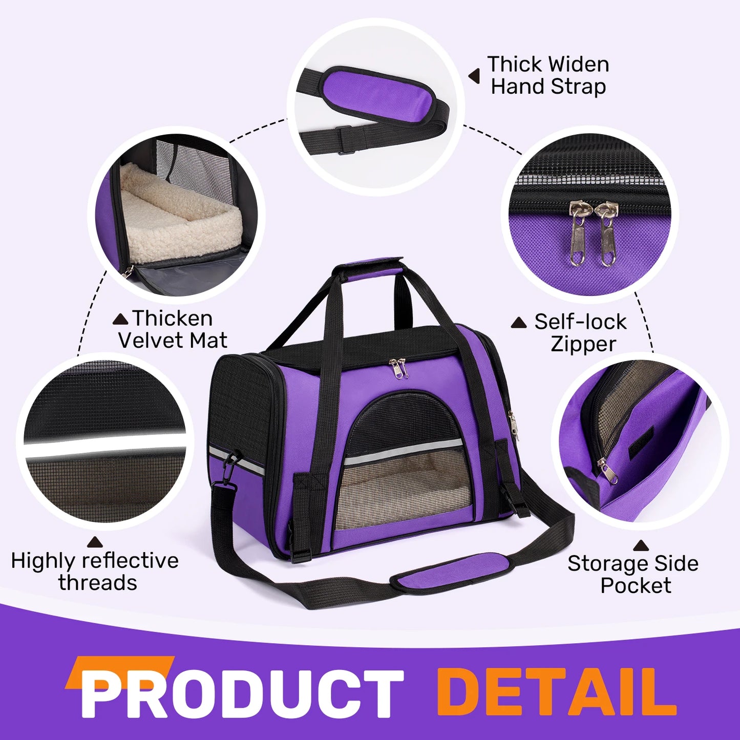 Pet Carrier with Load Capacity up to 20 lbs.