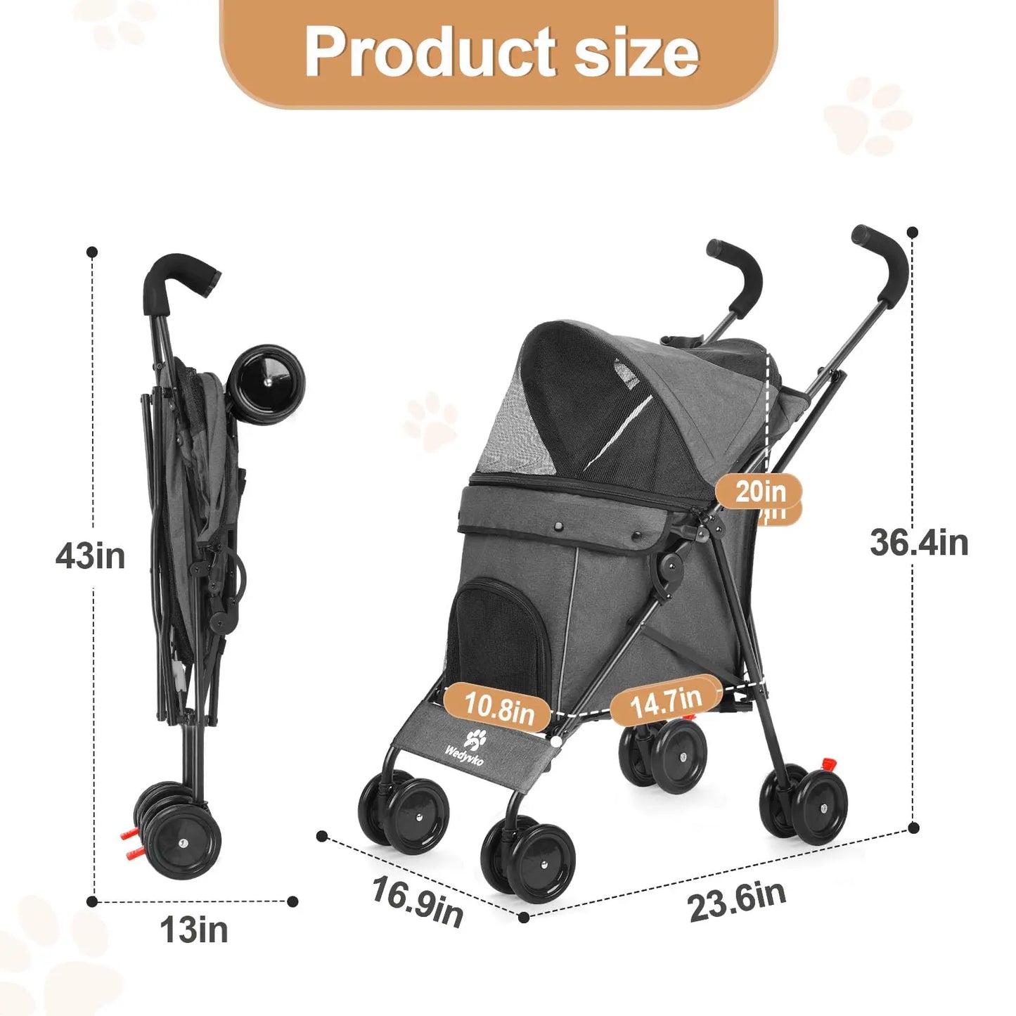 Portable Pet Stroller