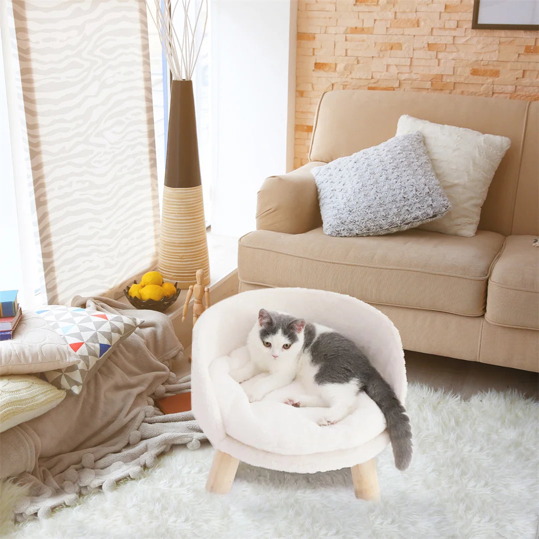Luxuriously soft, warm, and plush nesting bed for small dogs or cats.  The removable waterproof cushion is washable for those oopsy inevitable episodes.