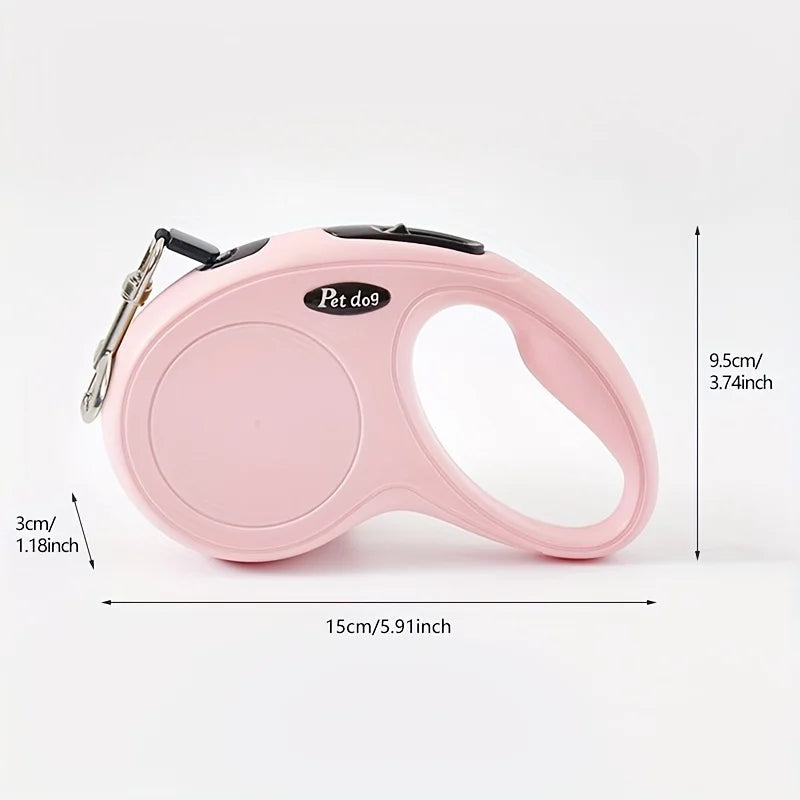 Durable Retractable Dog Walking Leash, 3 Meters in Length