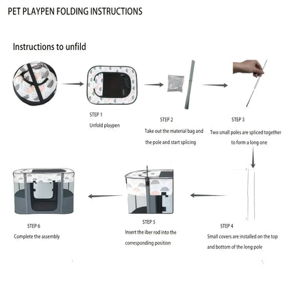 Portable Pet House/Playpen for Dogs & Cats,  Puppies & Kittens